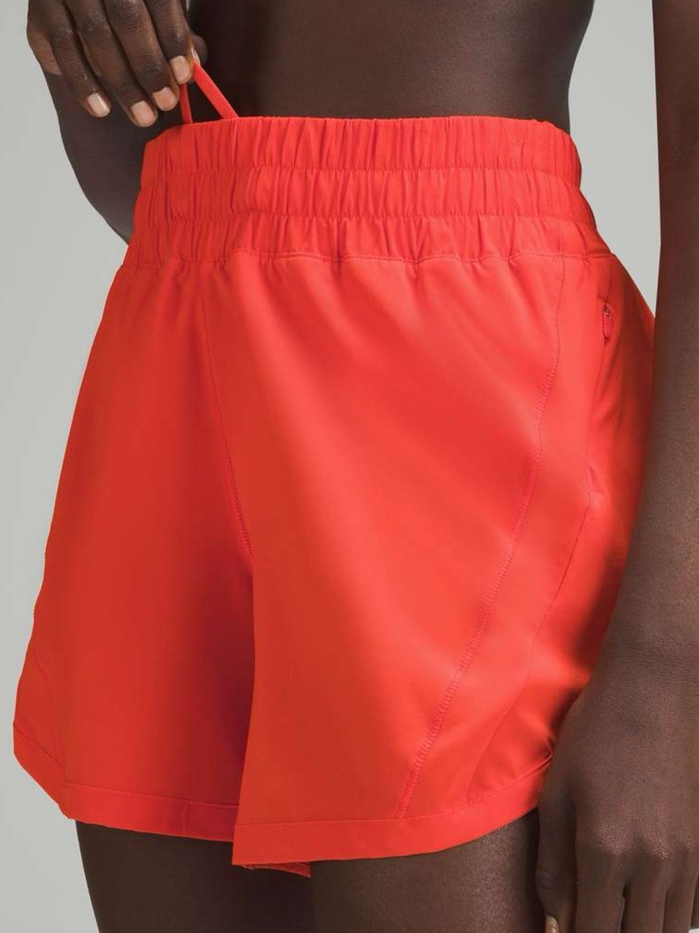 NEW Lululemon Track That High-Rise Lined Short 5" Solar Orange